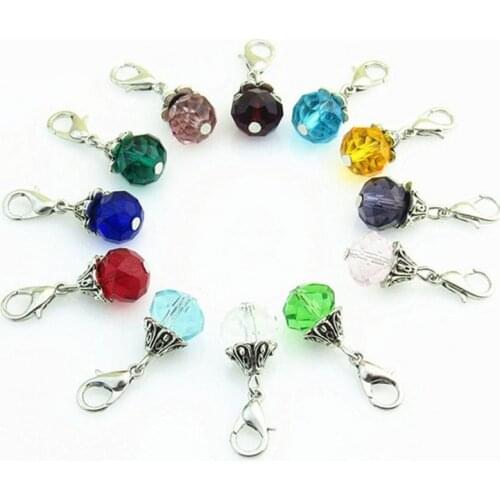 10 PCs Round Glass Knitting Stitch Markers Random Color Crochet Stitch Lock Knit Needlework Accessories Knitting Stitch Marker