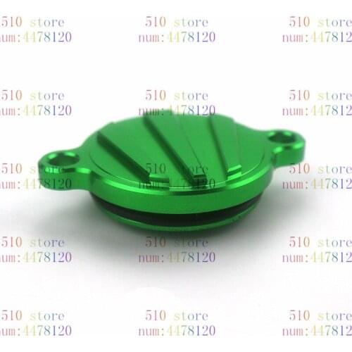 CNC Billet Engine Oil Filter Cover For Kawasaki KX450F KX 450F KXF450 2004-2015 MX spare parts dirt pit bike Motorcross Green