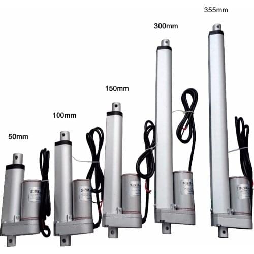 SOVik 50mm 100mm 150mm 300mm 355mm Stroke Linear Actuator 12V DC 500N Max Lift Heavy Duty Electric Multi-function