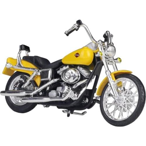 Motorcycle model simulation alloy 1:18 Harley 2001 FXDWG Dyna Wide Glide Collection Ornaments baby toys Birthday Present