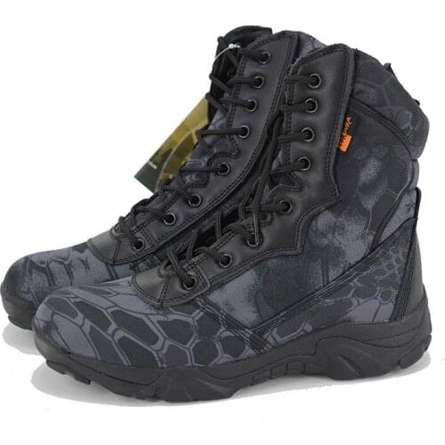 Male Autumn And Winter Desert Boots For Military Enthusiasts Marines Hiking Shoes Combat Shoes Mens Tactical Shoes Army Boots