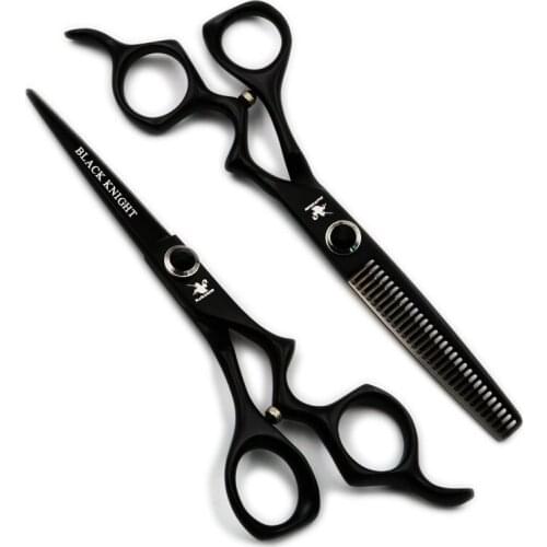 6 Inch Professional Hairdressing Scissors Set Cutting and Thinning Hair Scissors Barber Shears High quality Black Personality