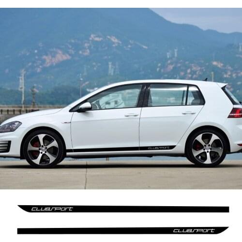 Car Side Door Sticker Vinyl Film Auto Long Stripes Decal For Volkswagen VW Golf 7 MK7 Automobiles Styling Car Tuning Accessories
