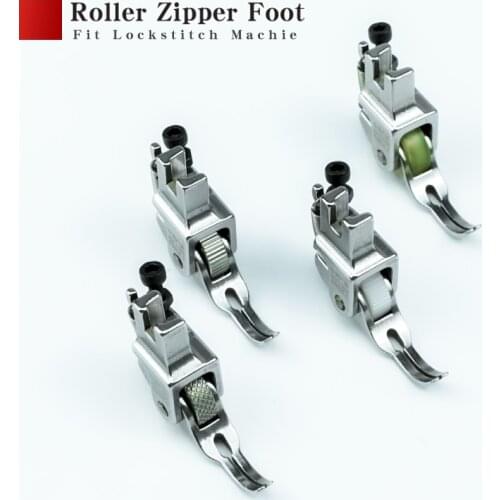 P363 0.3cm Roller Zipper Presser Foot Sewing Accessories Fit Single Needle Lockstitch Machine JUKI BROTHER Feet With Wheel