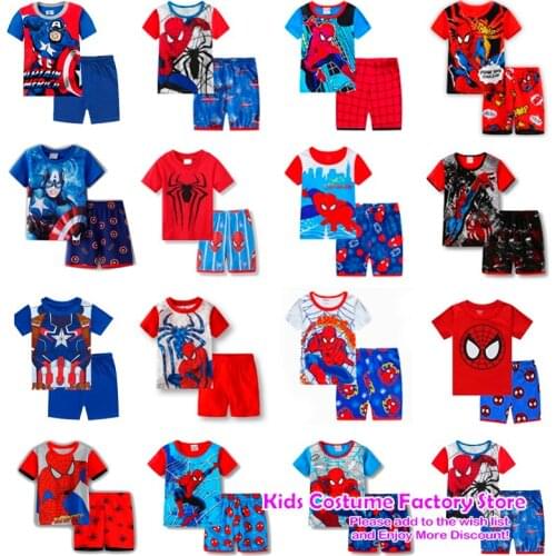 New Kids Boys Pajamas Set Baby Toddler Sleepwear Pyjamas Child Nightwear Children Summer Cotton Pijamas Boys Girls Pijamas