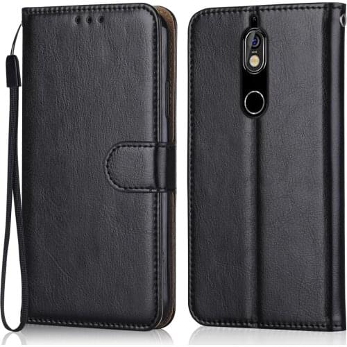 Folio Luxury Leather Case for On NOKIA 7 TA-1041 NOKIA7 Wallet Stand Flip Case Phone Bag With Strap