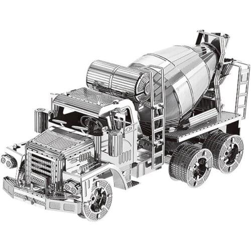 Retail MODEL 3D Metal Model Kit CEMENT MIXER Engineering Vehicle Assembly Model DIY 3D Cut Model Puzzle Toy for Adult