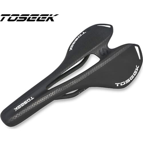 Toseek Carbon Saddle 3K matt/Gloss Road/MTB Bicycle saddle Cycling Bike Seat Saddle Cushion Bike Accessories sella selle 2018