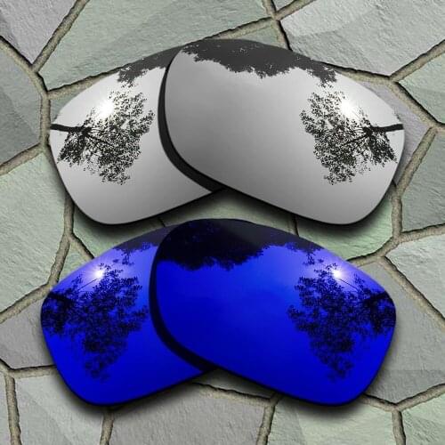 Chrome&Violet Blue Sunglasses Polarized Replacement Lenses for Oakley Twoface