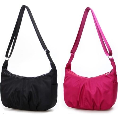 Women shoulder bag women 2021 small pink black purple waterproof nylon purses and handbags Womens small handbag casual belt bags