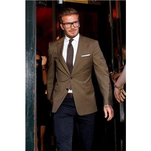 Wedding Suits For Men Brown Custom Made, Bespoke Brown Wedding Tuxedos For Men, 2 Button Notch Lapel Men Brown Wedding Suit