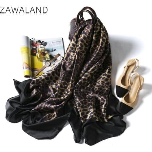 Zawaland 2021 Classic Leopard Women Scarf Shawl Outdoor Travel Beach Scarf Shawl 3D Printed Scarves For Fashion Accessories