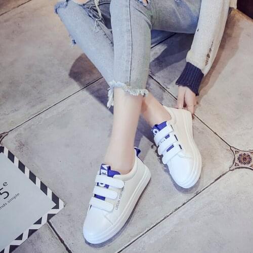 Womens sneakers Spring and Autumn Style Fashion Velcro Classic White Shoes Casual wild platform walking womens shoes U20-78