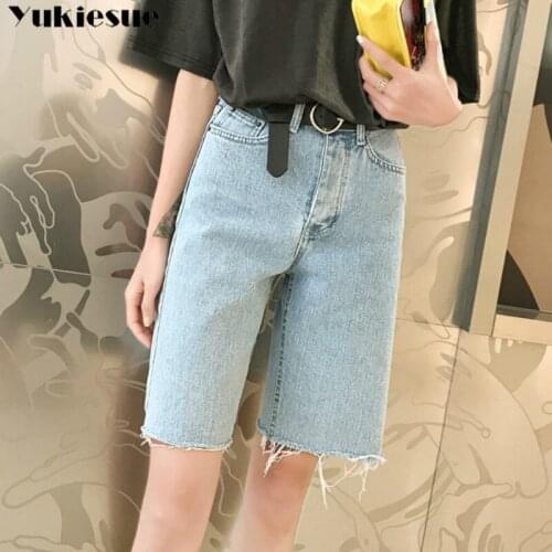 Straight Denim Shorts Womens blue Women Short Jeans Wide Leg Elastic Waist Vintage High Waist Shorts Women Summer Plus size