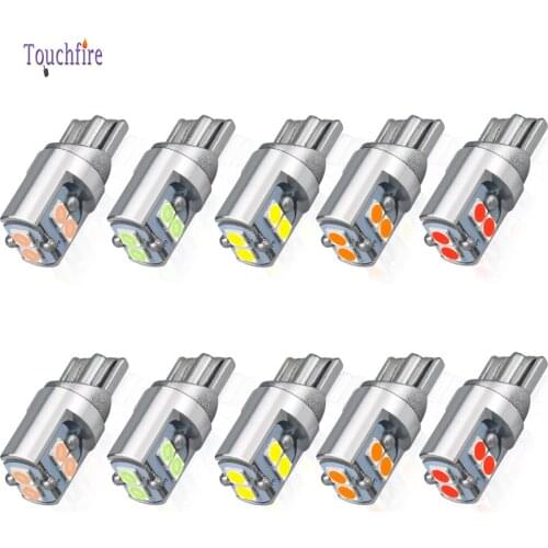 2PCS Auto T10 W5W 194 168 3030 6SMD LED Canbus Car Bulb Reading Dome Interior Side Marker Light White Amber DC-12V Wholesale