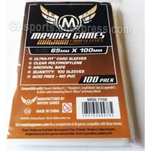 2 Packs/lot Mayday Games for 65*100mm Card Protector Seven Wonders Board Game Card Game Sleeve For 7 Wonders 7102