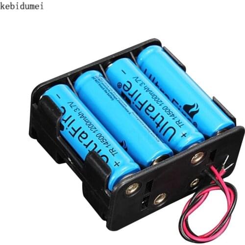 2017 58x61x30mm Plastic 12V Battery Clip Slot Storage Holder Box Case for 8pcs 2A Rechargeable Batteries with 6inch Leads Wire
