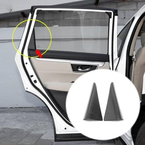 2017 18 19 2020 For CR-V CRV Car Styling Back Rear Door Speaker Audio Horn Ring Cover ABS Carbon Fibre/Matte Accessories Trim