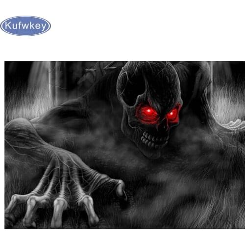 5D diy diamond painting cross stitch Horror gimmick image resin square drill full rhinestone diamond embroidery icon home decor