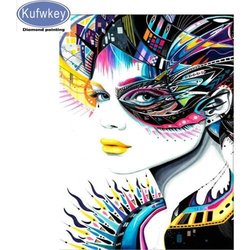 5d Square Rhinestones for Embroidery abstract woman 3d Diy Diamond Painting Cross Stitch Full Round Drill Mosaic kit bedroom art