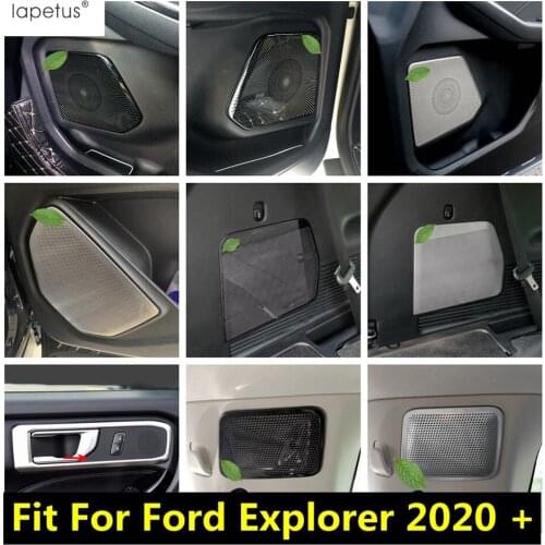 Car Side Door Roof Speaker Handle Bowl Frame Decor Cover Trim Stainless Steel Interior Accessories For Ford Explorer 2020 2021