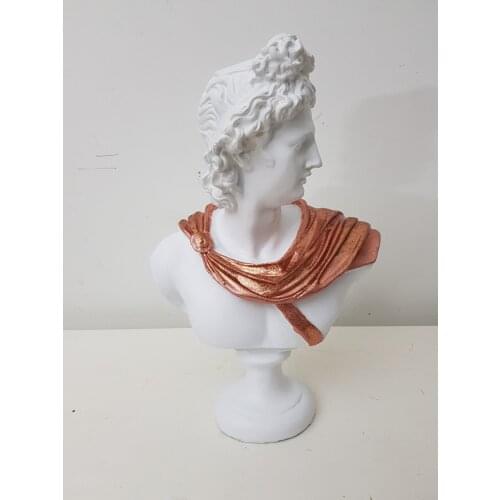 EU HOME DECORATION AROSE ROSE GOLD SILVERY APOLLO SCULPTURE HOME OFFICE DECOR