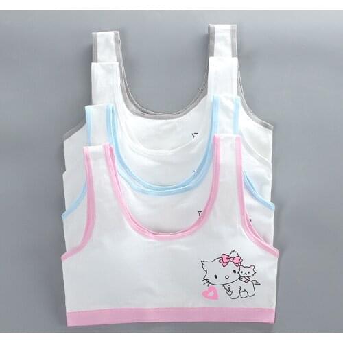 Puberty Kid Training Bra Tops Adolescent Girls Cotton Running Vest Sport Girls Underwear Student Children Bra for 8-18 Years Old