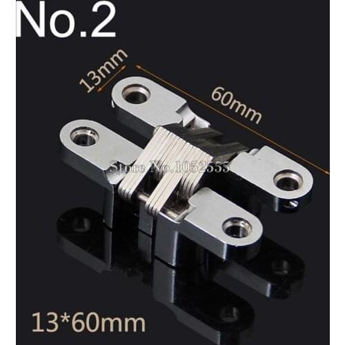 Designed 13x60mm Invisible Concealed Cross Door Hinge Stainless Steel Hidden Hinge Bearing 10KG For Folding Door Hidden Door K96