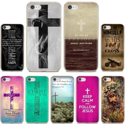 For Huawei Y6 Y5 2019 For Xiaomi Redmi Note 4 5 6 7 8 Pro Mi A1 A2 A3 6X 5X 7A Bible Jesus Christ Christian Cross Soft Cover