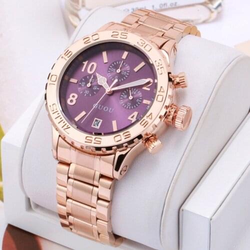 GUOU Mens Gold Watch