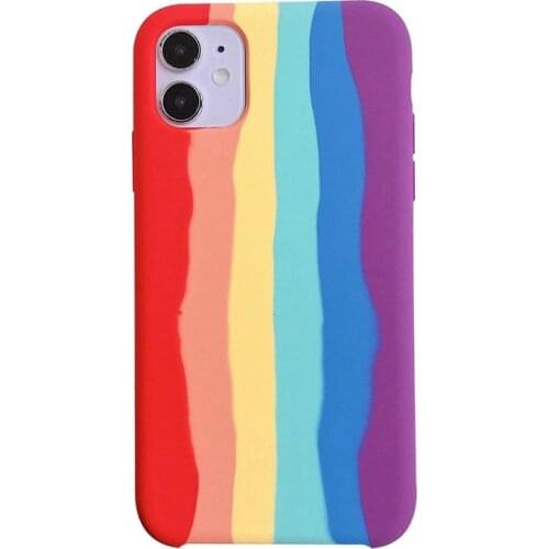 LS Candy-color Rainbow Phone Case for iPhone 6S 7 8 PLUS XS Max XR iPhone 11Pro Case for iPhone 11Promax Protective Back Cover