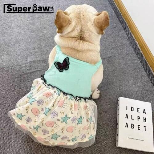 Fashion Pet Dog Dress Summer Butterfly Skirt Clothes For Small Medium Dogs Puppy Chihuahua Pug French Bulldog Clothing LAC39