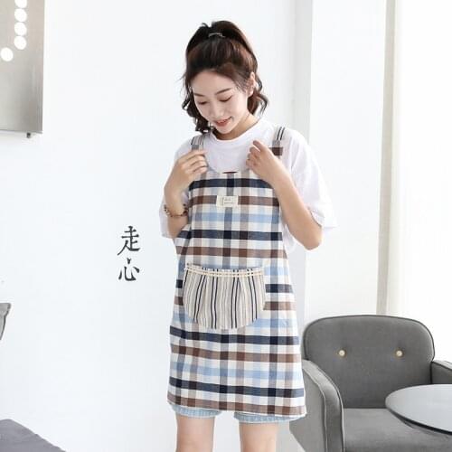Fashion apron Beautiful overalls Coffee Flower shop restaurant kitchen oil resistance Double apron