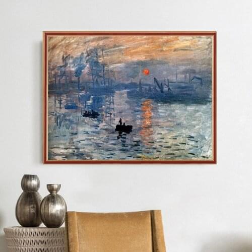 Monet new hot 5D DIY Diamond Painting 'Impression, Sunrise' Embroidery Painting For Sale Picture Of Rhinestones Diamond Mosaic