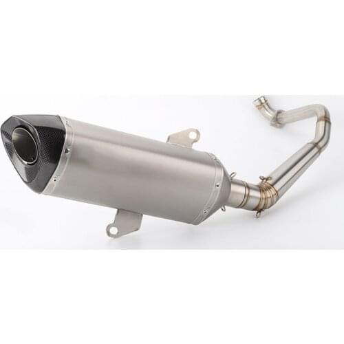 Motorcycle Scooter PCX125 PCX150 Modified Front End Carbon Fiber Stainless Steel Full Hexagonal Exhaust Pipe 2017-2018
