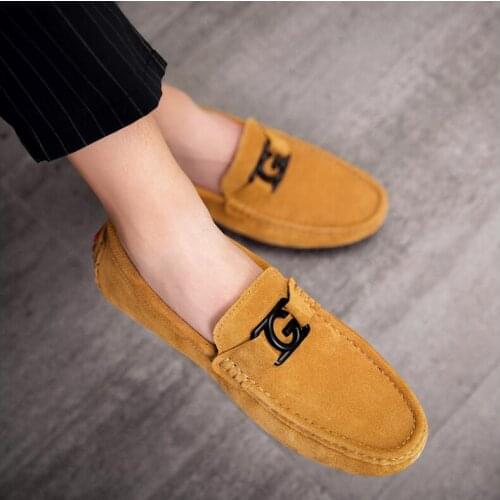 Mens Loafers Leather Luxury Designer Spring Summer Moccasins Men Loafer Suede Casual Shoes Men Flats Lightweight Driving Shoes