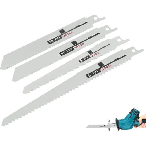 4pcs Reciprocating Saw Blades Saber Saw Blades Tiger Saw Multi Saw Blade for Cutting Wood Metal PVC Tube Power Tools Accessories