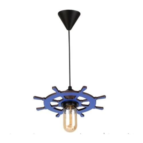 Nordic Children 'S Room Decorative Rudder Natural Wood Pendant Lamp Chandelier Fixture Light Ceiling Lamp Lighting Led Modern