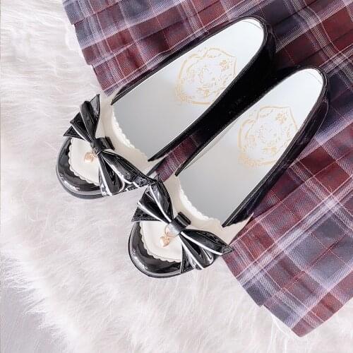 2021 New Spring Sweet Girls Female Kawaii Tea Party Japanese Cute Anime Cosplay Women Harujuku Jk Uniform Lolita Shoes Feminine