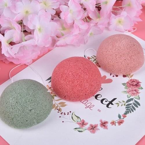 New Exfoliator Cleanse Puff Sponge Natural Konjac Face Wash Cleaning Sponge Puff Makeup Face Clean Sponge