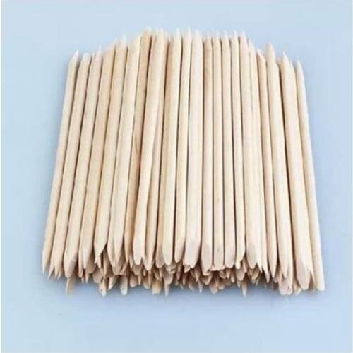 50pcs/100pcs Nail Art Orange Nail Wood Stick Cuticle Pusher Remover for nail art care Manicures nail tools