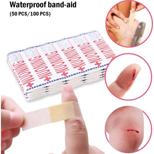 100Pcs Adhesive Plaster First Aid Bandage Heel Cushion Band Aid Wound Dressings Sterile Hemostasis Patch Sticker Medical Plaster