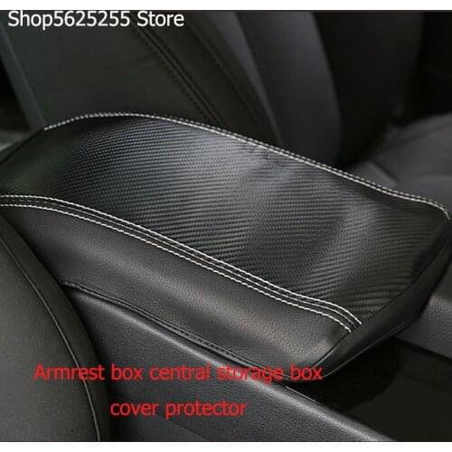 Armrest Box Leather Case Control Pad For Hyundai Santa Fe 2019 2020 Modified Anti-dirty Protection Car Accessories