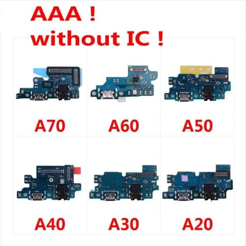 USB Charging Port Connector Board Parts Flex Cable With Microphone Mic For Samsung A70 A60 A50S A50 A40 A40s A30s A30 A20 A10 S