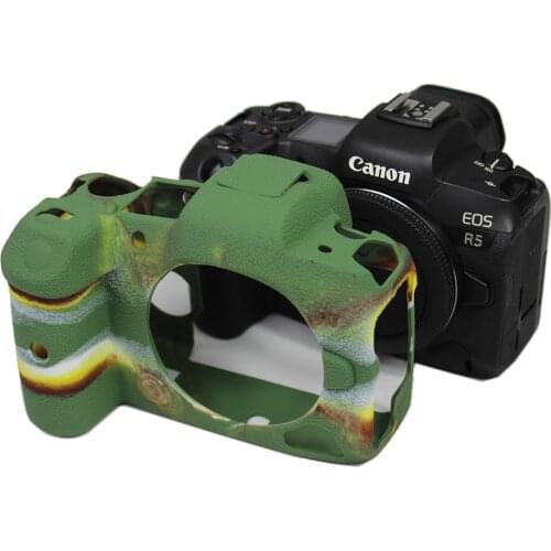 Rubber Silicon Case Body Cover Protector Skin for Canon EOS R5 R-5 Camera bag protective shell pouch