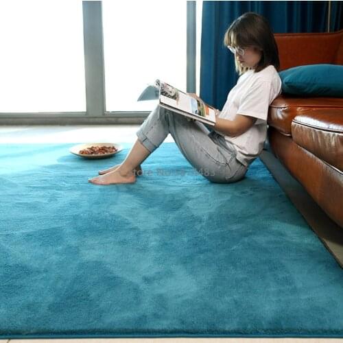 Modern light luxury Nordic style net red living room carpet solid color wild home bedroom bedside carpet