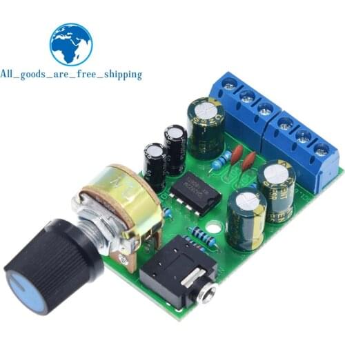TZT Mini DC 3.7~12V 5V TDA2822 TDA2822M 2.0-CH Stereo Audio Power Amplifier Board 3.5mm AUX