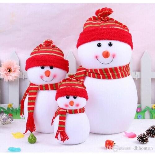 Outdoor christmas decoChritmas Small Snowman With Colorful For Chrismas Cute Christmas Scene Decorations Santa Claus Snowman Xma