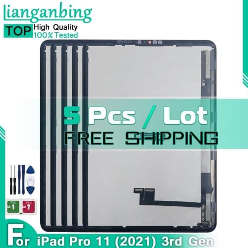 5PCS LCD For 11 inch Apple iPad Pro 11 (2021) LCD A2301 A2459 A2460 Touch Screen Digitizer Sensor Glass Panel Repair Replacement