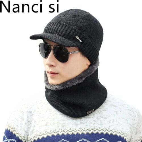 Nanci si Winter Hats Skullies Beanies Hat Winter Beanies For Men Women Wool Scarf Caps Balaclava Mask Gorras Bonnet Knitted Hat